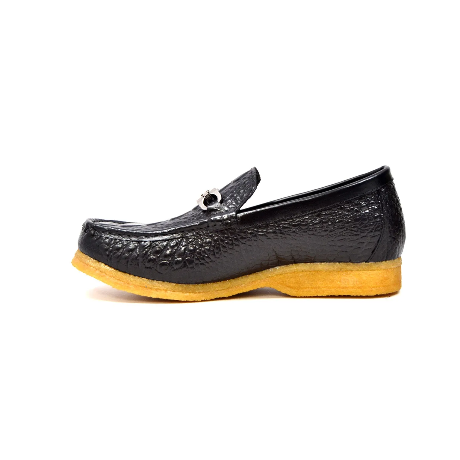 Chain Low Cut Stylish and Comfortable Croc Leather Slip-on with Crepe Sole