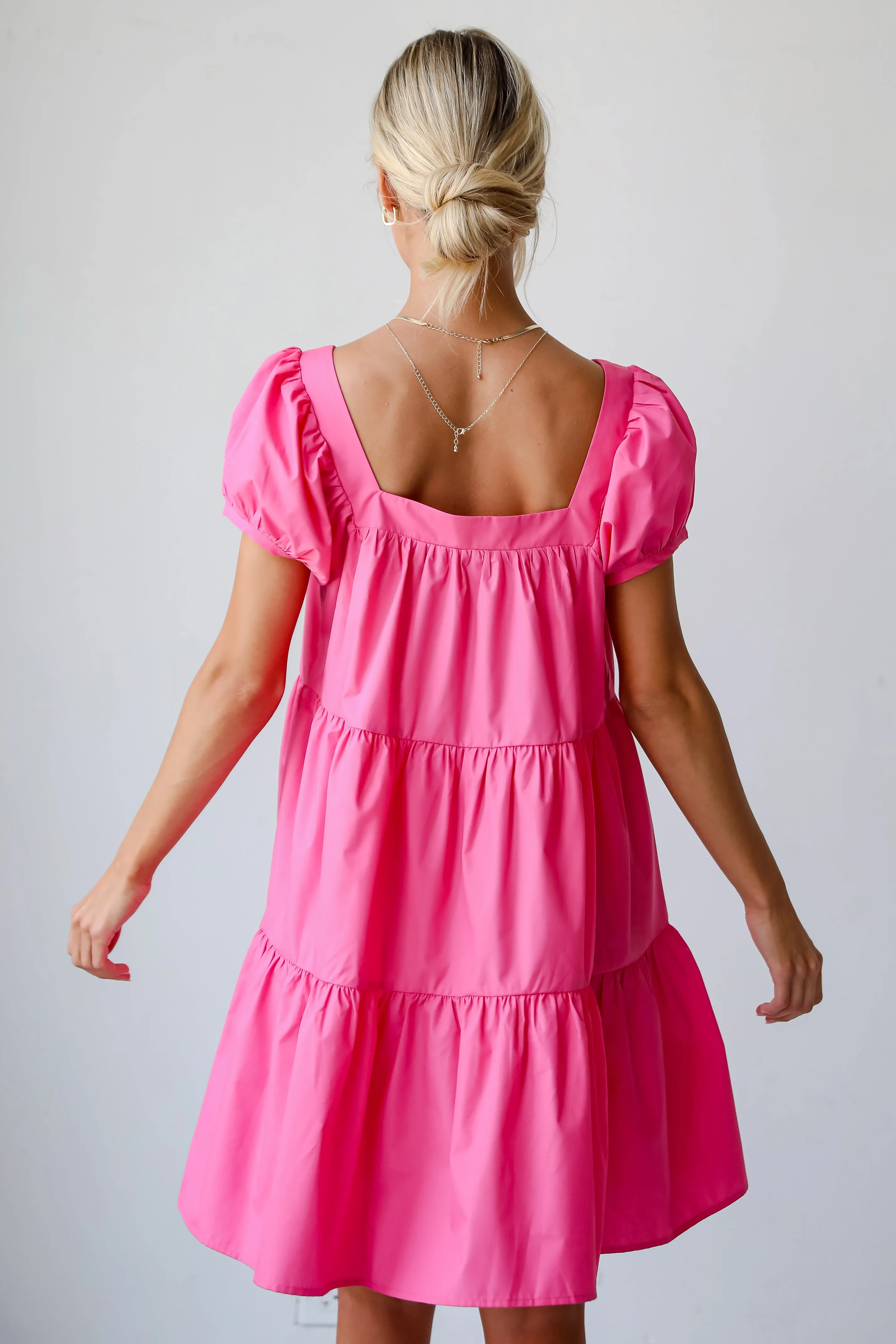 FINAL SALE - Sweetest Visionary Pink Tiered Mini Dress