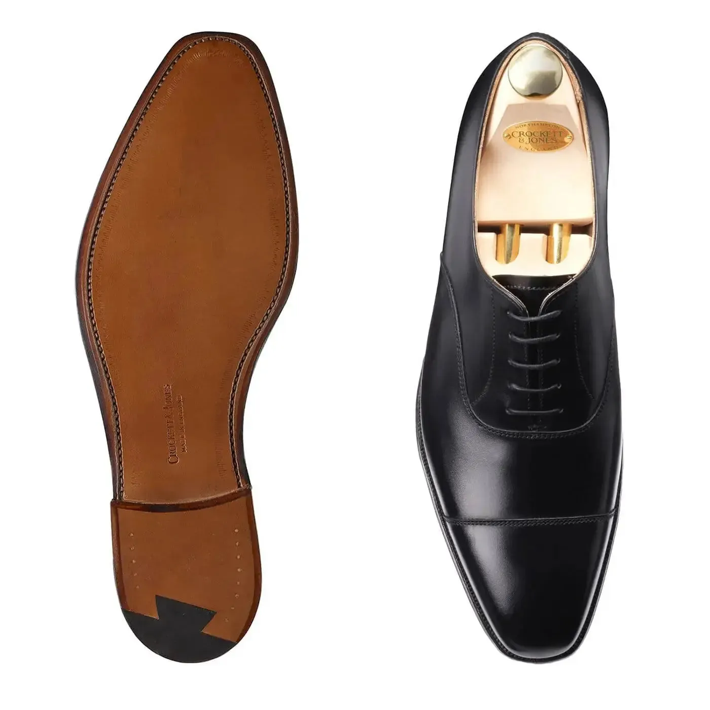 Hallam Black Calf Oxford Shoes - E Fitting