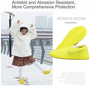 K Kudos Enterprise Multicolour 1 Pairs Reusable Shoe Covers, Anti-Slip Water Resistant Overshoes Silicone Rubber Shoe Cover Protectors For Kids, Men, Women