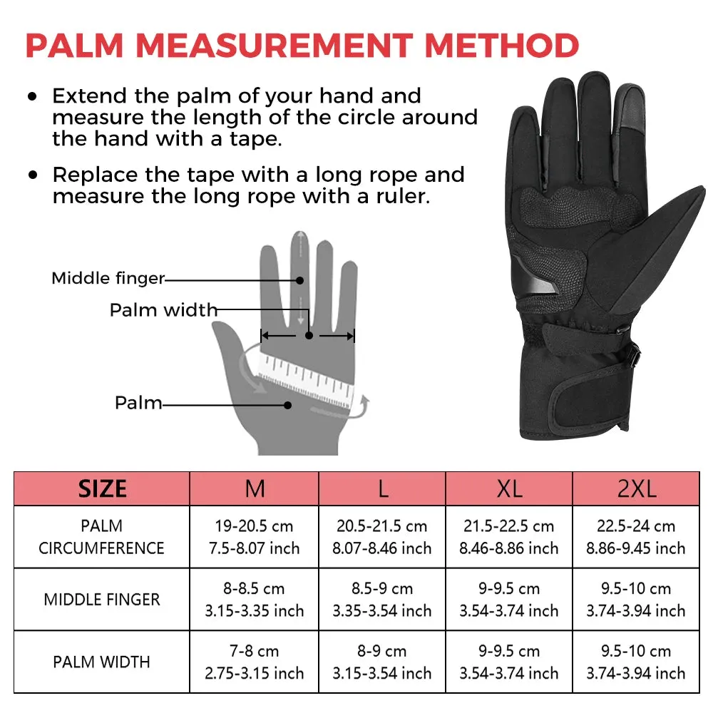 KEMI MOTO CE Unisex Winter Motorcycle Gloves with Carbon Fiber Protection
