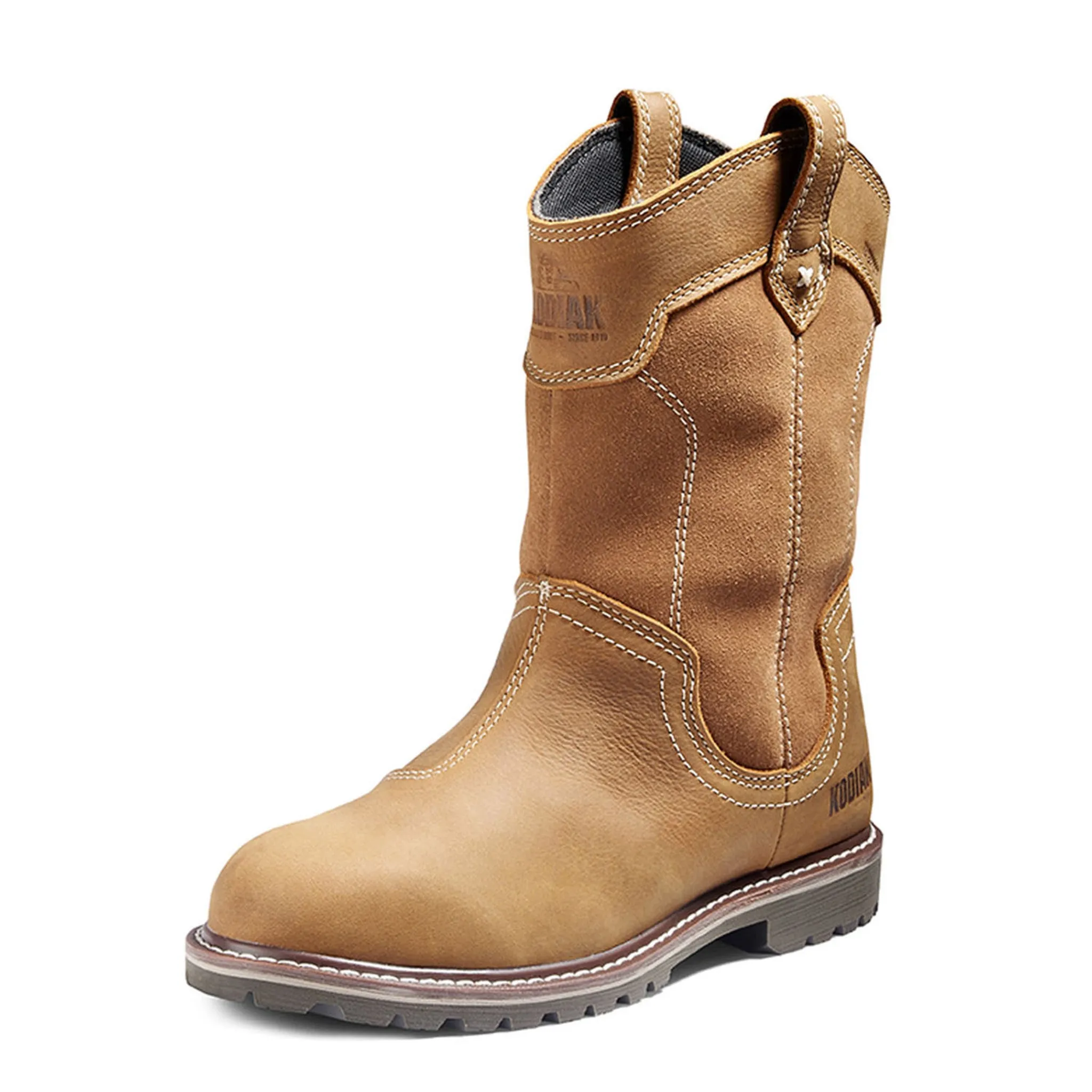 Kodiak Women's Bralorne Wellington Boots, Waterproof Full Grain Leather, Plain Toe, ComfortZone™ Footbed, Slip & Oil Resistant, Pull-On | Limited Sizes