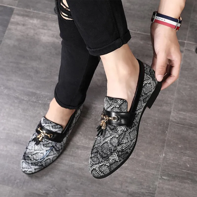 Luxury Tassels Slip On Leather Oxford Men's Dress Shoes