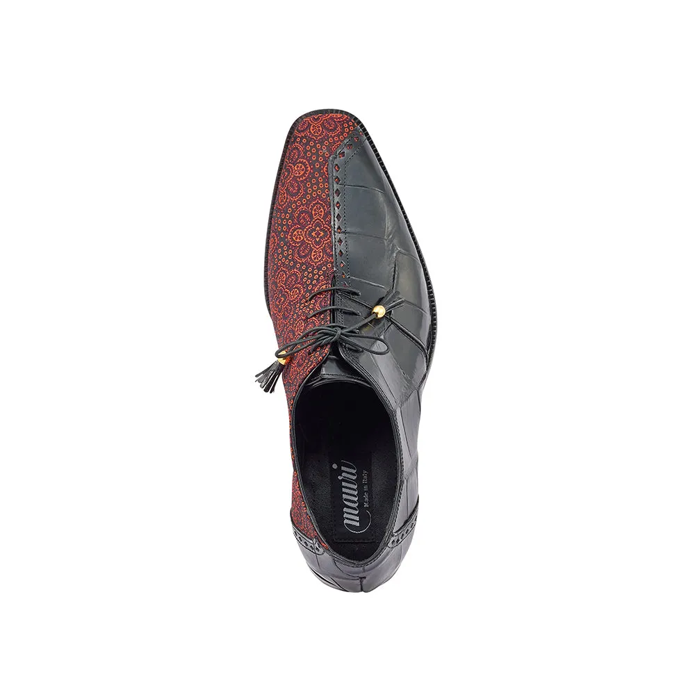 Mauri 4975/2 Body Alligator/ Matahari Fabric Black/ Coral Red