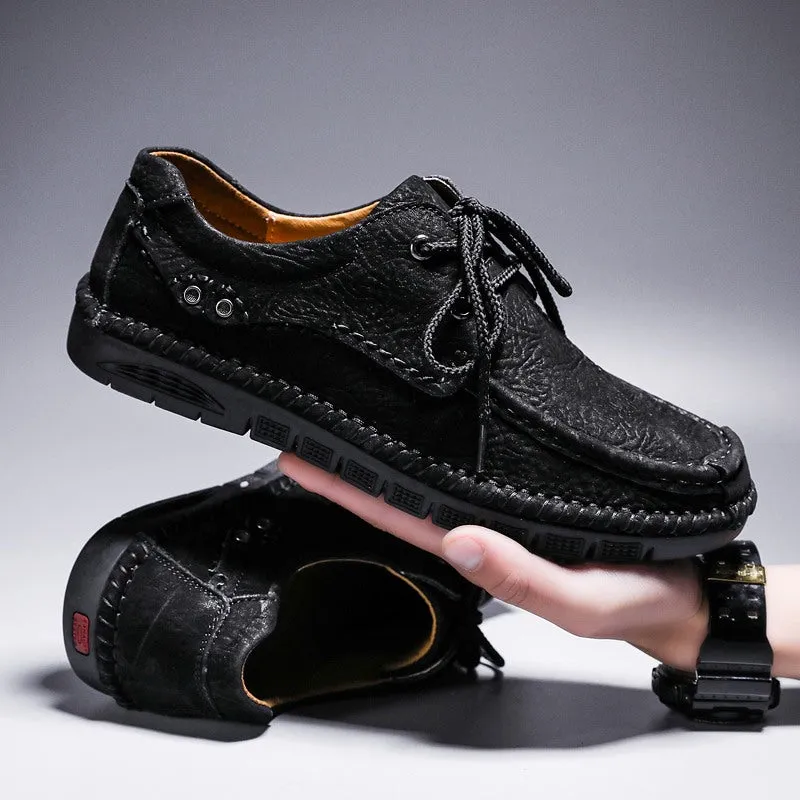 Men's Genuine Leather Lace-Up Casual Shoes Leisure Footwear | 88139