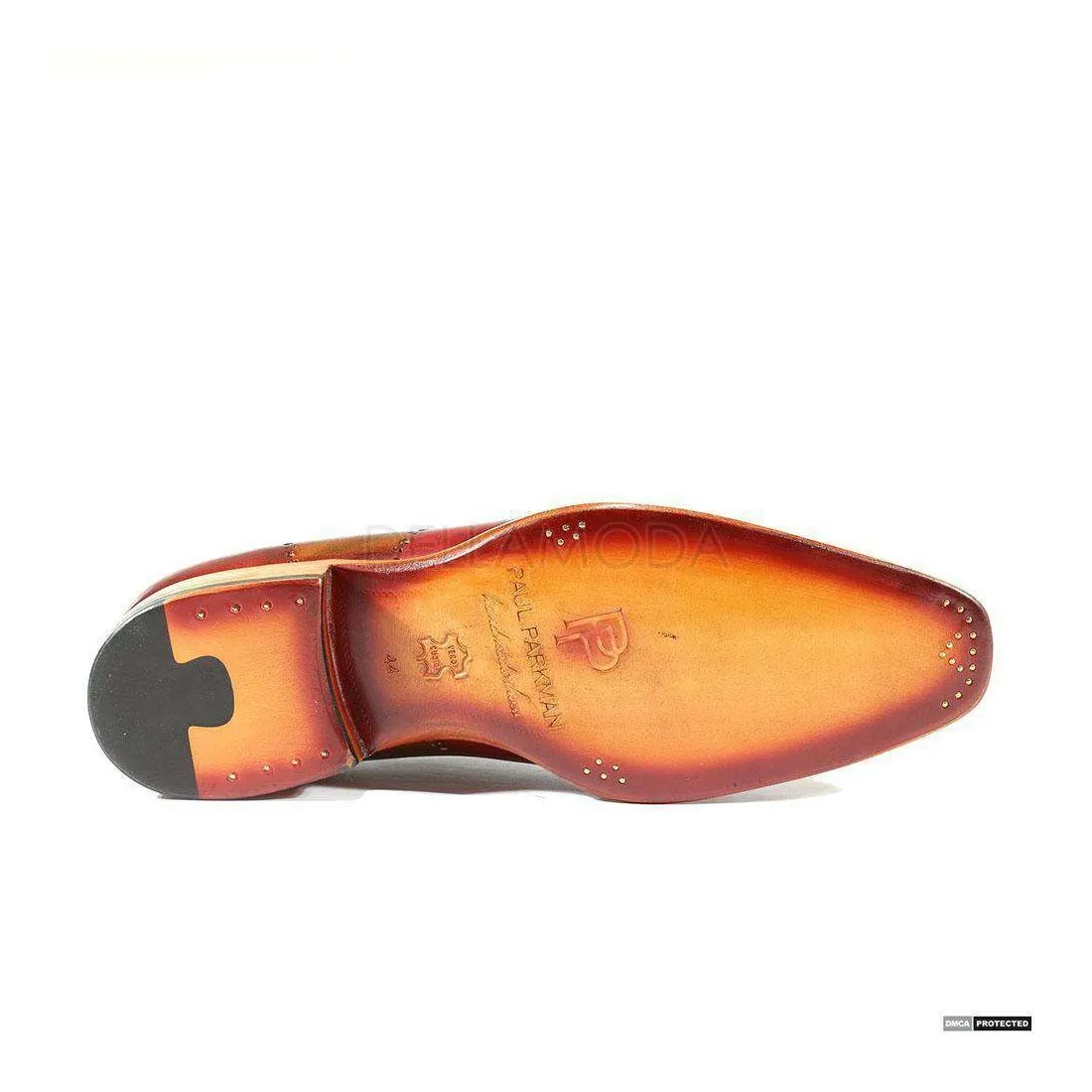 Paul Parkman Handmade Designer Shoes Handmade Men's Designer Shoes Hand-Painted Bordeaux / Camel Oxfords (PM1012)