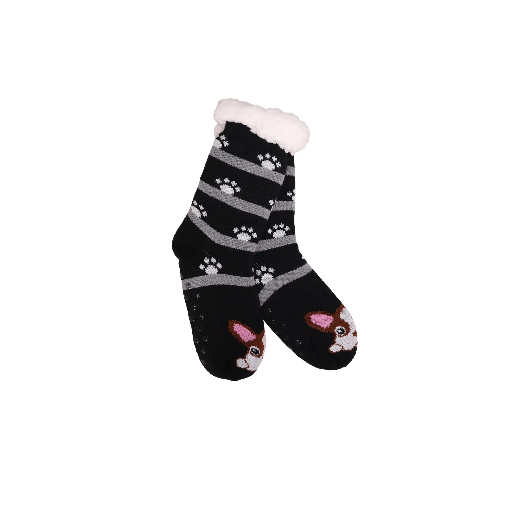 Paw Print Paradise Thermal Slipper Socks