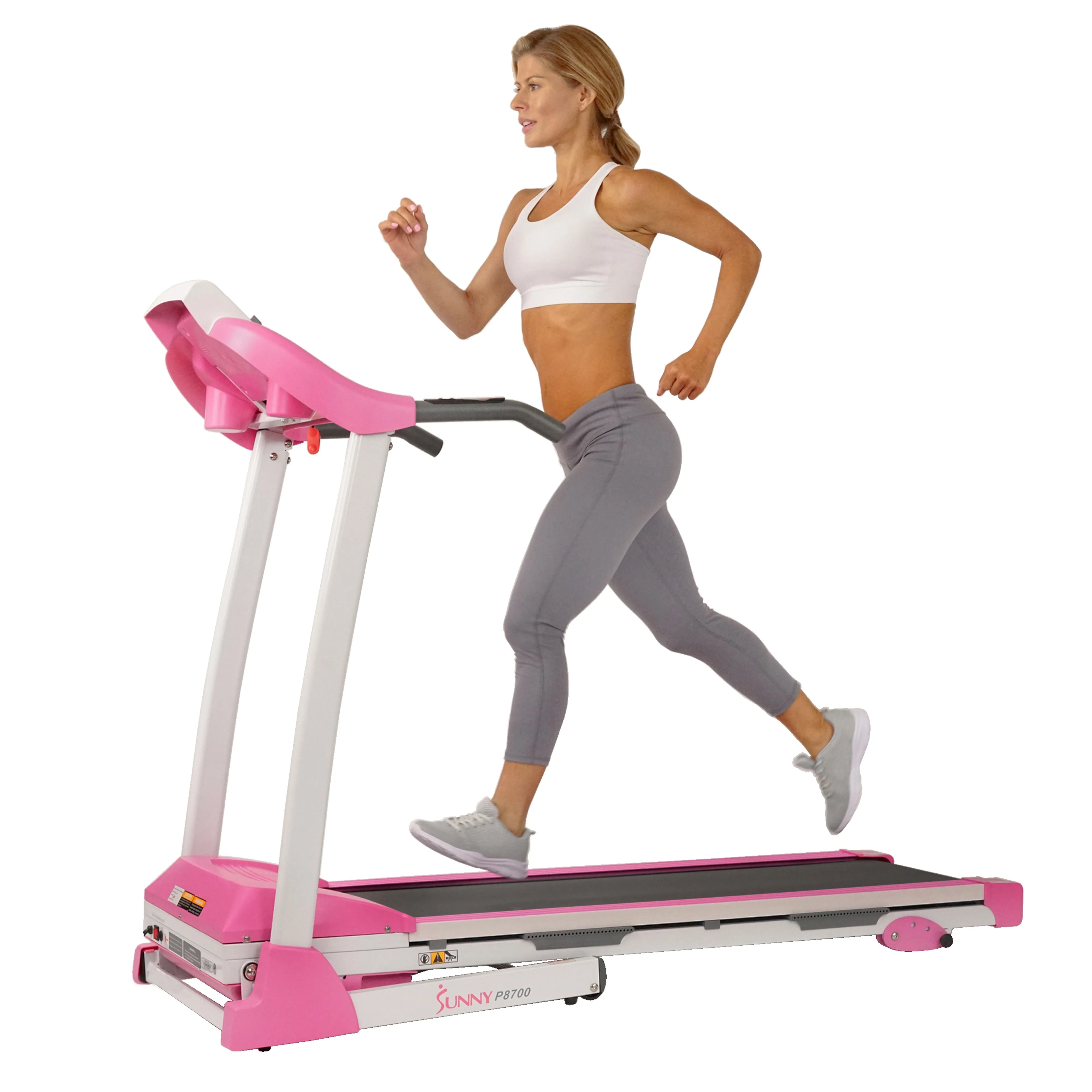 Pink Treadmill w/ Manual Incline and LCD Display