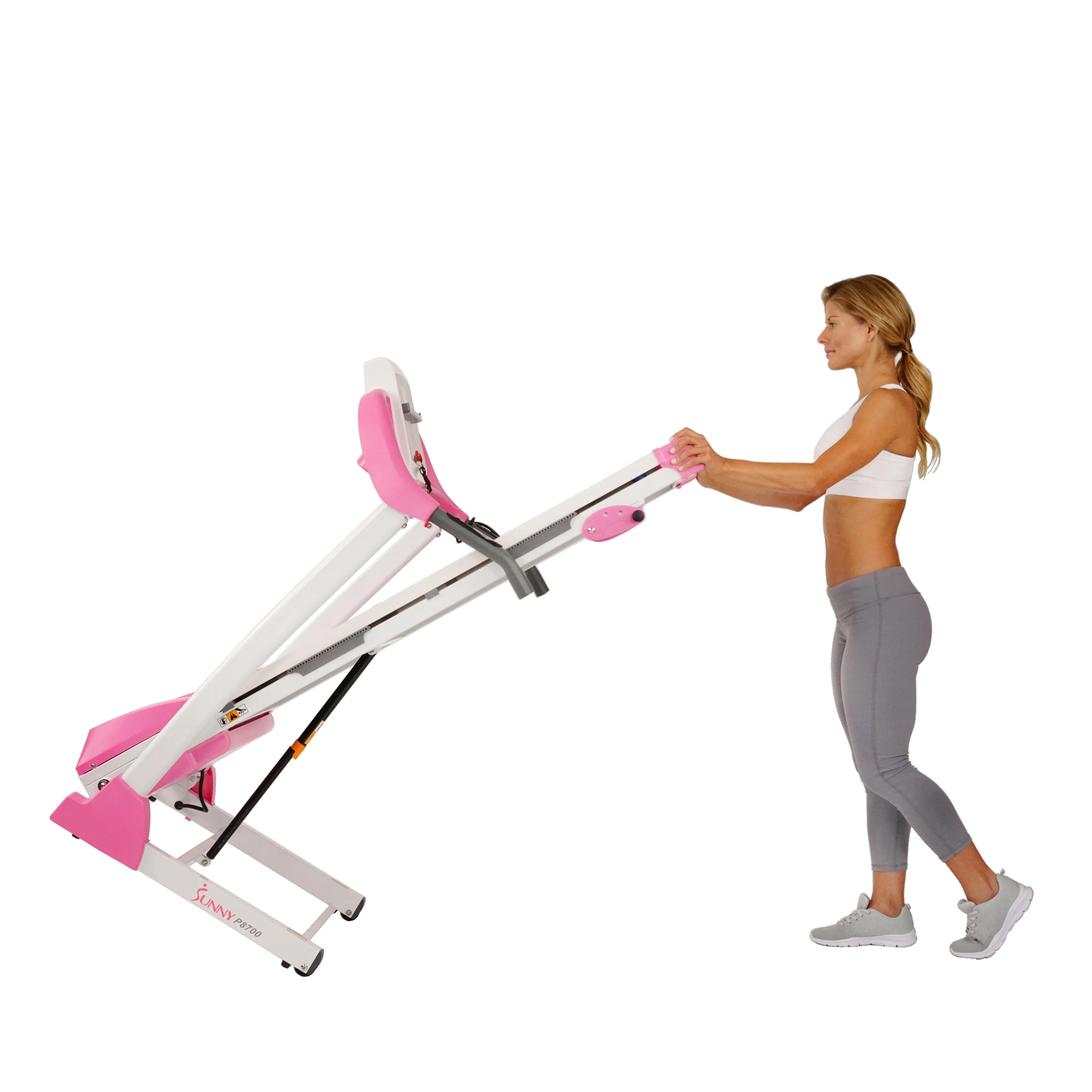 Pink Treadmill w/ Manual Incline and LCD Display