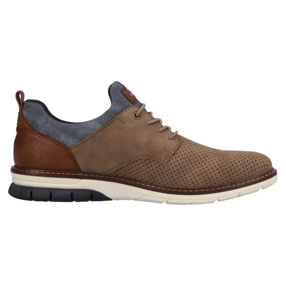 Rieker Dustin 50 Beige/Toffee Leather Oxford (Men's)