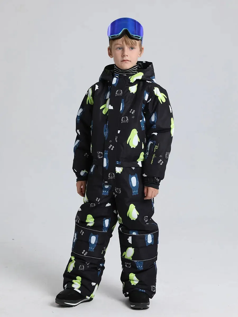 Riuiyele Boys' One-Piece Snow Suit Ski Snowboarding Ski Wear