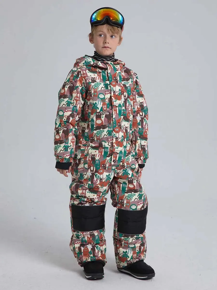 Riuiyele Boys' One-Piece Snow Suit Ski Snowboarding Ski Wear