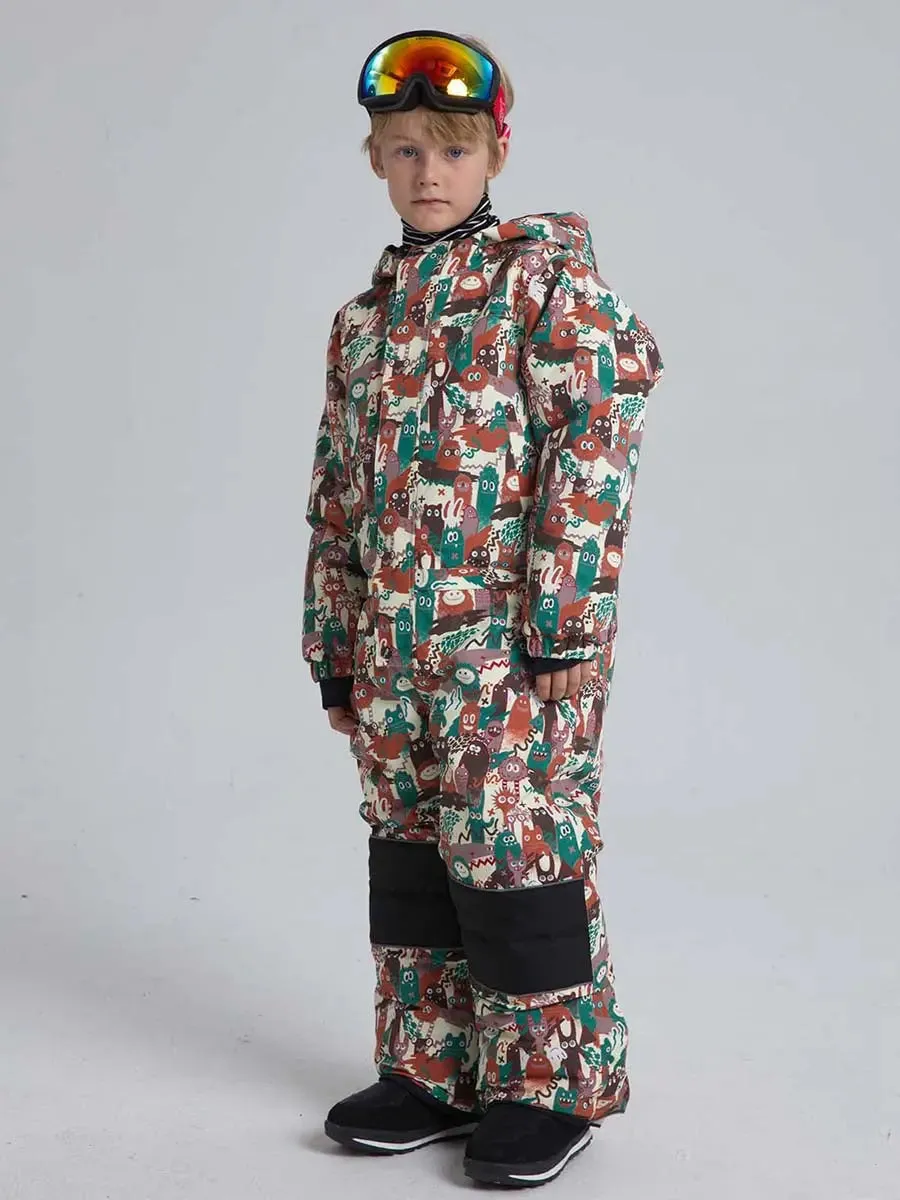 Riuiyele Boys' One-Piece Snow Suit Ski Snowboarding Ski Wear