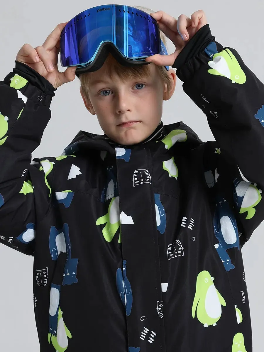 Riuiyele Boys' One-Piece Snow Suit Ski Snowboarding Ski Wear