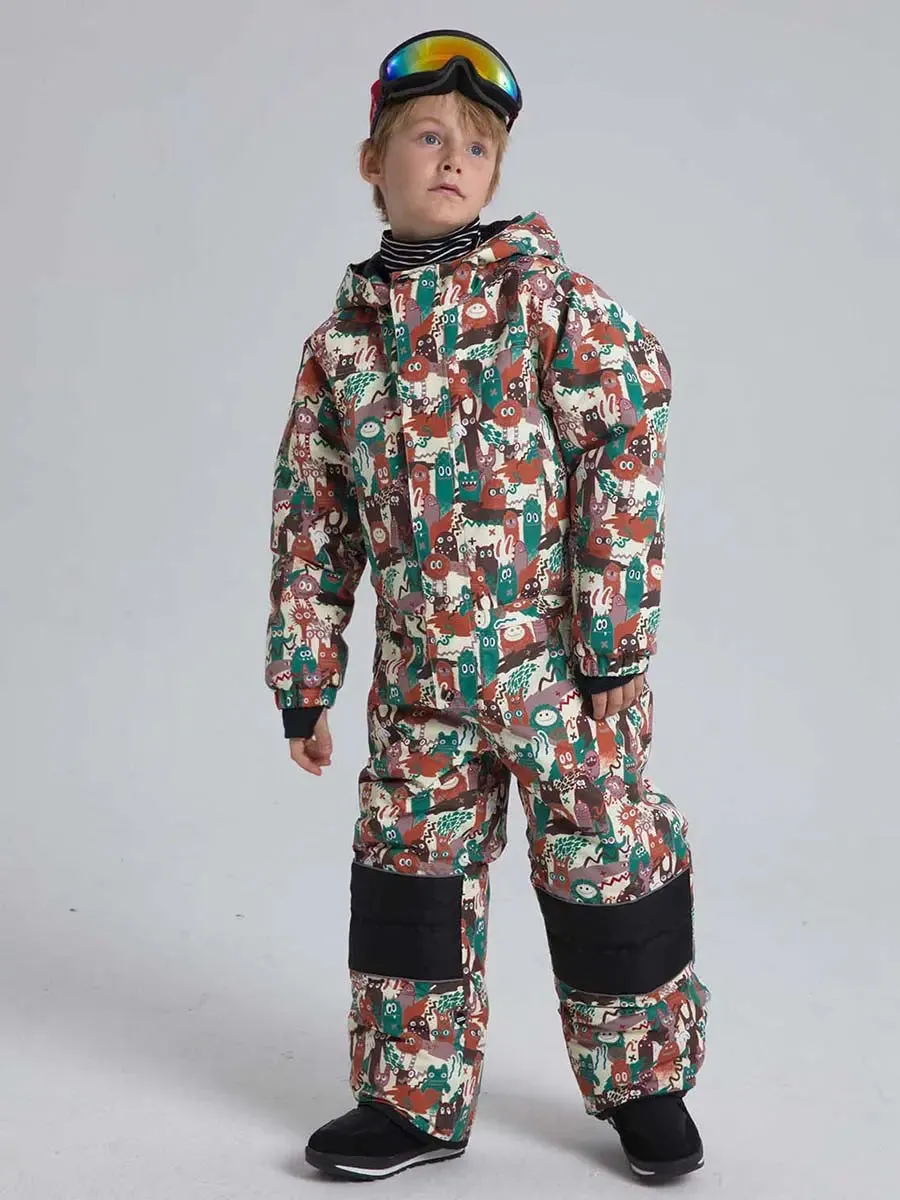 Riuiyele Boys' One-Piece Snow Suit Ski Snowboarding Ski Wear