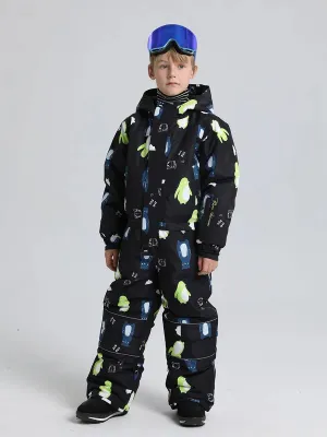 Riuiyele Boys' One-Piece Snow Suit Ski Snowboarding Ski Wear