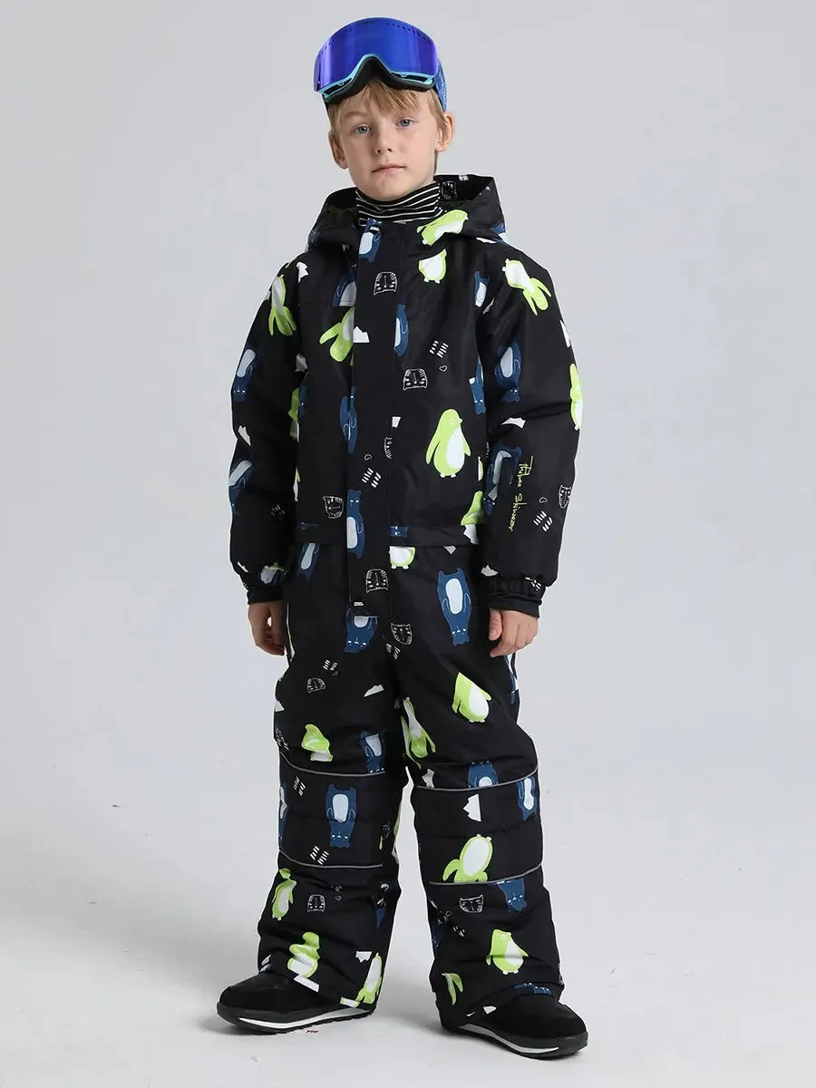 Riuiyele Boys' One-Piece Snow Suit Ski Snowboarding Ski Wear
