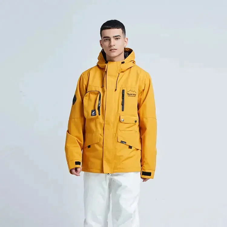 Riuiyele Breathable Men Ski Snowboarding Cargo Jacket