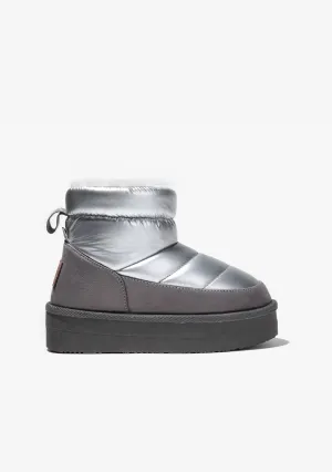 Silver Metallized Australian Boots B&W