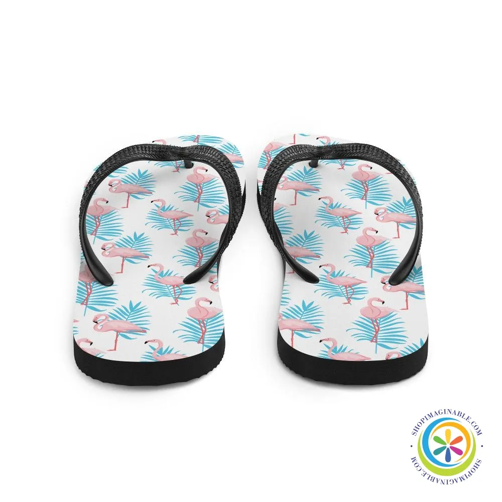Summer Flamingo Flip-Flops