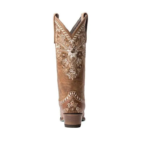 Women's Embroidered Rivets Retro Chunky Heel Boots 41598425C