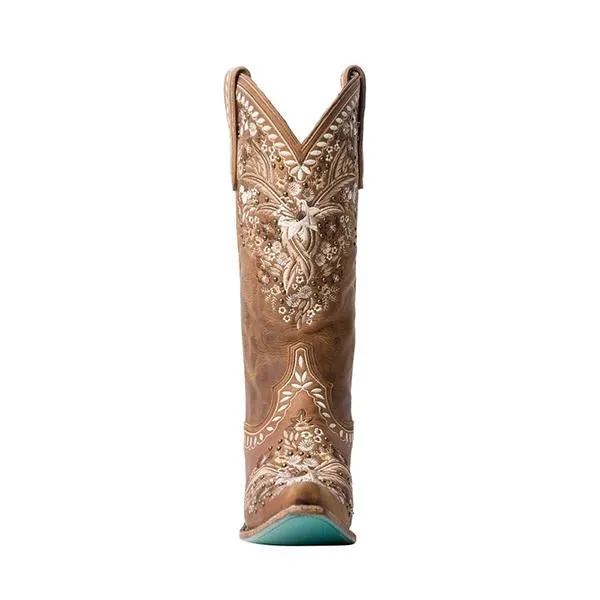 Women's Embroidered Rivets Retro Chunky Heel Boots 41598425C
