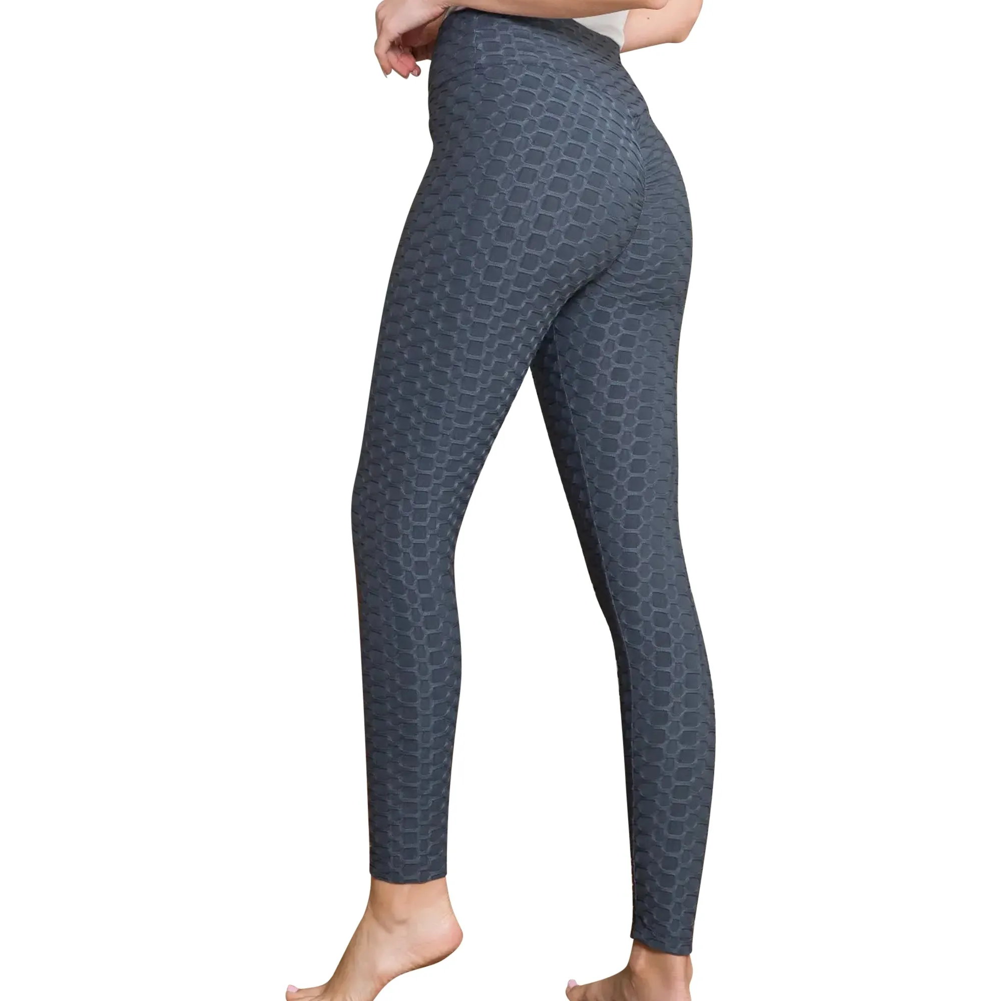 Womens'  Legging Bubble Stretchable Fabric Yoga Fitness Work-out sport Charcoal