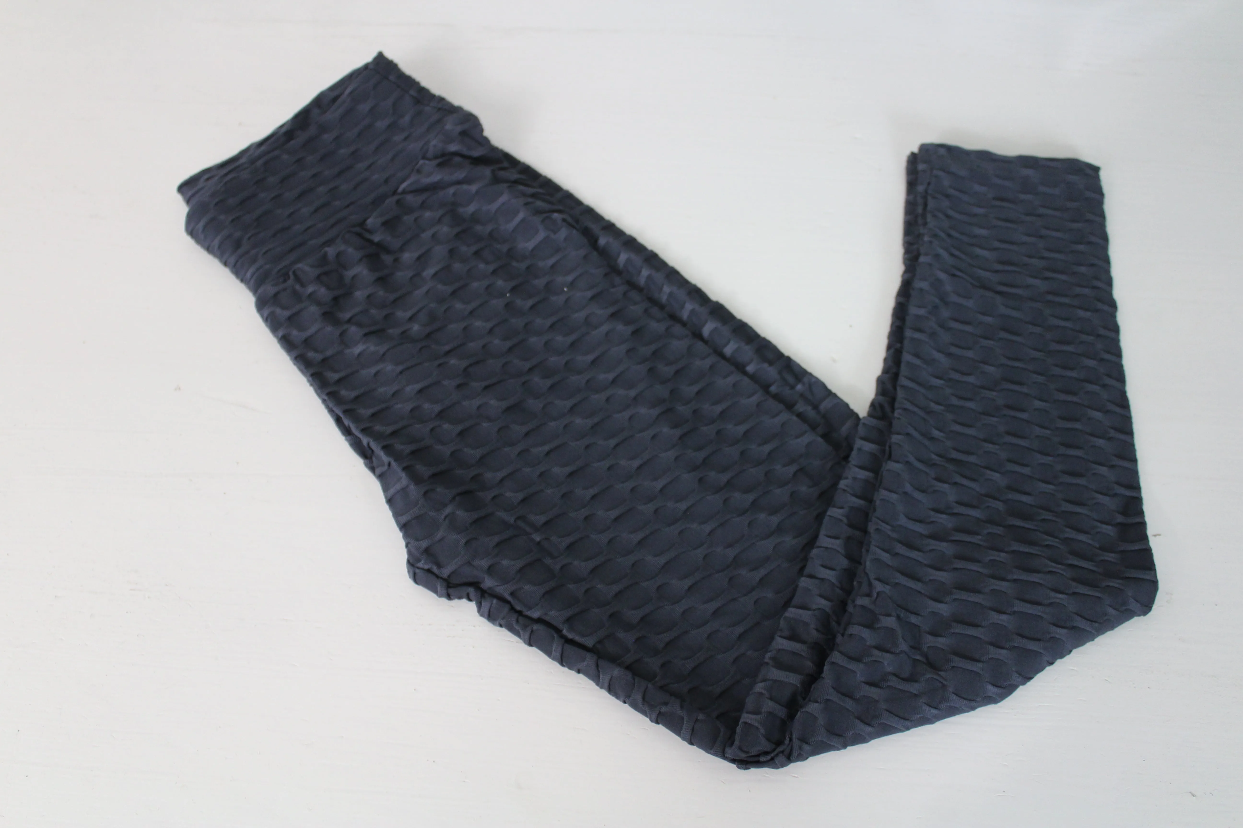 Womens'  Legging Bubble Stretchable Fabric Yoga Fitness Work-out sport Charcoal