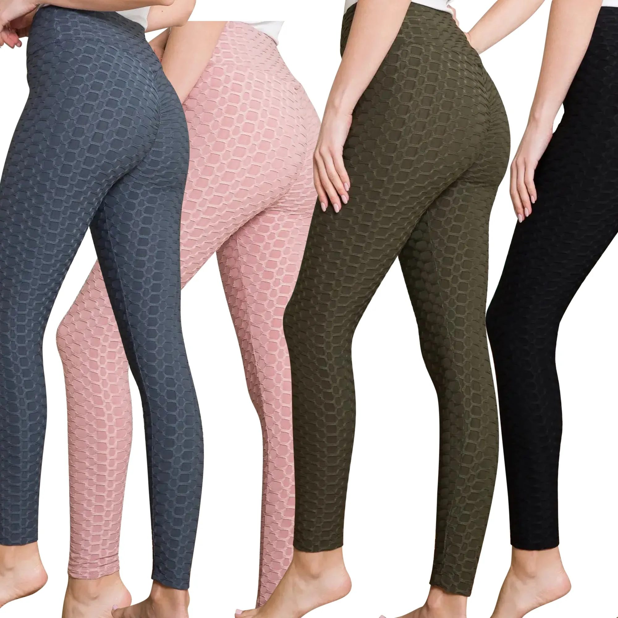 Womens'  Legging Bubble Stretchable Fabric Yoga Fitness Work-out sport Olive