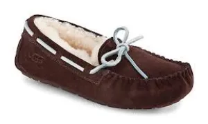 Womens UGG AUSTRALIA Uggs 5133 DAKOTA Suede Leather Moc 9 BROWN Shearling